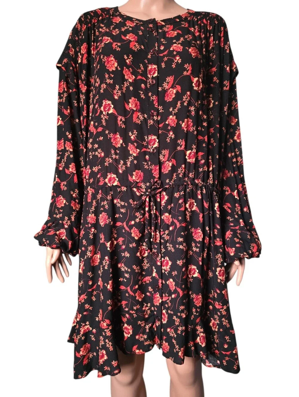 Free People Flower Fields Mini Dress in Dark Combo